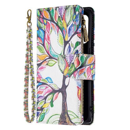 For OPPO Reno5 5G Colored Drawing Pattern Zipper Horizontal Flip Leather Case with Holder & Card Slots & Wallet(Big Tree) - OPPO Cases by buy2fix | Online Shopping UK | buy2fix