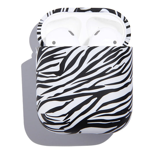 Anti-fall Wireless Earphone PC Protective Case For AirPods 1/2(Zebra Texture) - For AirPods 1/2 by buy2fix | Online Shopping UK | buy2fix