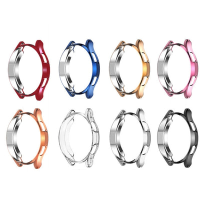 For Samsung Galaxy Watch4 Classic 42mm Electroplating Hollow Half-pack TPU Protective Case(Transparent) - Watch Cases by ENKAY | Online Shopping UK | buy2fix