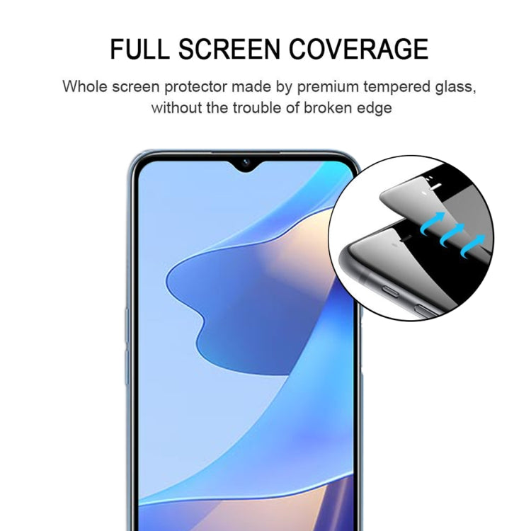 For OPPO A16 / A16S Full Glue Full Cover Screen Protector Tempered Glass Film - OPPO Tempered Glass by buy2fix | Online Shopping UK | buy2fix