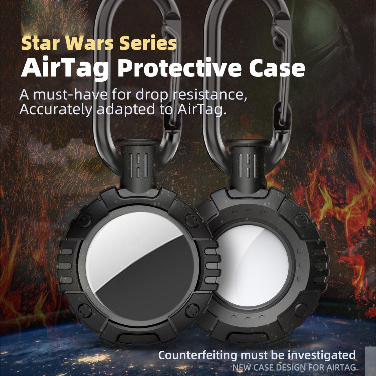 Star Wars Series Rubber Shockproof Protective Case For AirTag(Black) - Other by buy2fix | Online Shopping UK | buy2fix