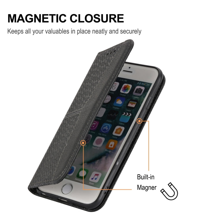 For Huawei P50 Pro Woven Texture Stitching Magnetic Horizontal Flip PU Leather Case with Holder & Card Slots & Wallet & Lanyard(Black) - Huawei Cases by buy2fix | Online Shopping UK | buy2fix