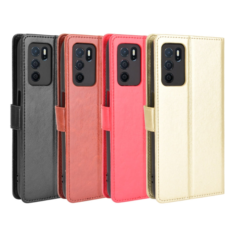 For OPPO A16 Crazy Horse Texture Horizontal Flip Leather Case with Holder & Card Slots & Lanyard(Red) - OPPO Cases by buy2fix | Online Shopping UK | buy2fix