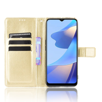 For OPPO A16 Crazy Horse Texture Horizontal Flip Leather Case with Holder & Card Slots & Lanyard(Gold) - OPPO Cases by buy2fix | Online Shopping UK | buy2fix