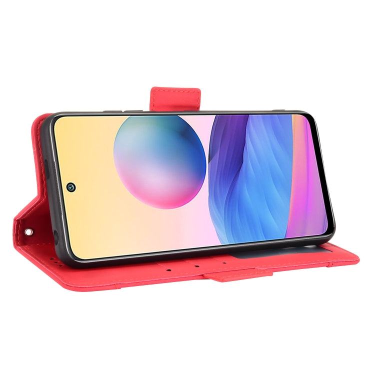 For Xiaomi Redmi Note 10 5G Skin Feel Calf Pattern Horizontal Flip Leather Case with Holder & Card Slots & Photo Frame(Red) - Xiaomi Cases by buy2fix | Online Shopping UK | buy2fix