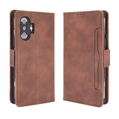 For Xiaomi Poco F3 GT/Redmi K40 Gaming Skin Feel Calf Pattern Horizontal Flip Leather Case with Holder & Card Slots & Photo Frame(Brown) - Xiaomi Cases by buy2fix | Online Shopping UK | buy2fix