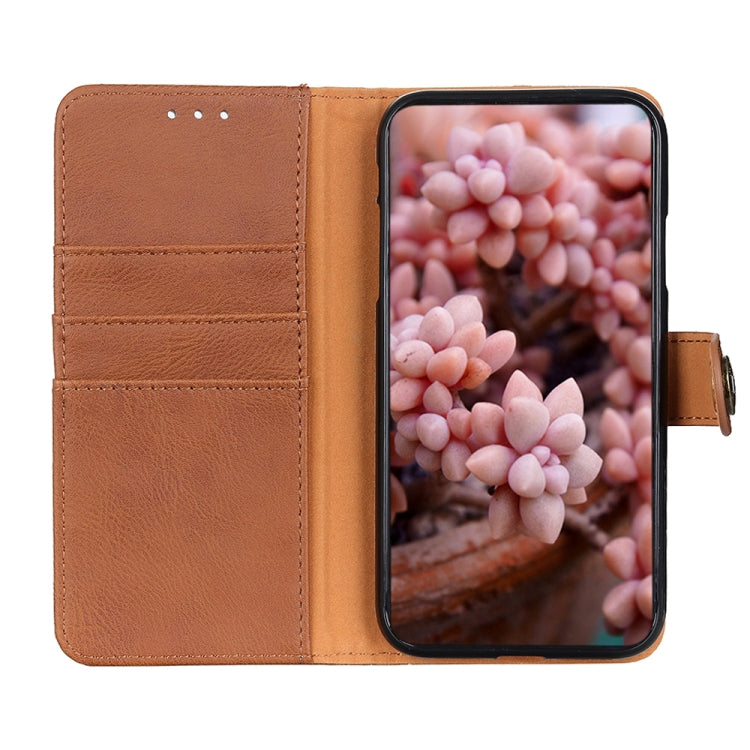 For Xiaomi Redmi 10 / Redmi Note 11 4G KHAZNEH Cowhide Texture Horizontal Flip Leather Case with Holder & Card Slots & Wallet(Brown) - Xiaomi Cases by buy2fix | Online Shopping UK | buy2fix