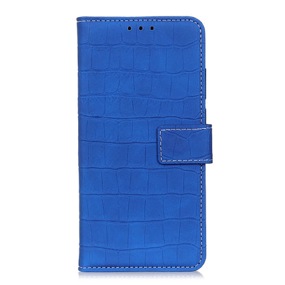 For Xiaomi Redmi 10 / Redmi Note 11 4G Magnetic Crocodile Texture Horizontal Flip Leather Case with Holder & Card Slots & Wallet(Blue) - Xiaomi Cases by buy2fix | Online Shopping UK | buy2fix