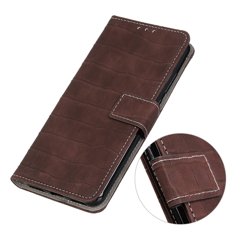 For Xiaomi Redmi 10 / Redmi Note 11 4G Magnetic Crocodile Texture Horizontal Flip Leather Case with Holder & Card Slots & Wallet(Brown) - Xiaomi Cases by buy2fix | Online Shopping UK | buy2fix