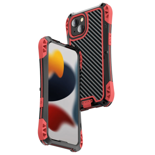For iPhone 13 R-JUST AMIRA Shockproof Dustproof Waterproof Metal Protective Case(Red) - iPhone 13 Cases by R-JUST | Online Shopping UK | buy2fix