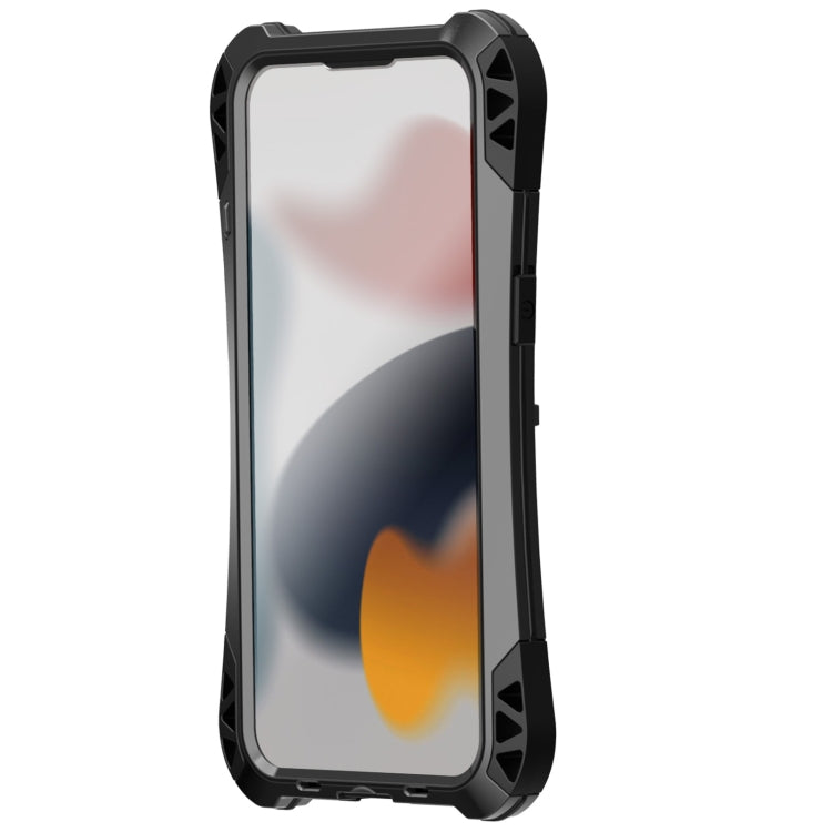 For iPhone 13 Pro R-JUST AMIRA Shockproof Dustproof Waterproof Metal Protective Case (Black) - iPhone 13 Pro Cases by R-JUST | Online Shopping UK | buy2fix