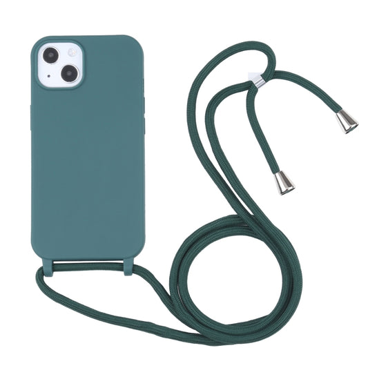 For iPhone 13 Pro Candy Colors TPU Protective Case with Lanyard (Dark Green) - iPhone 13 Pro Cases by buy2fix | Online Shopping UK | buy2fix