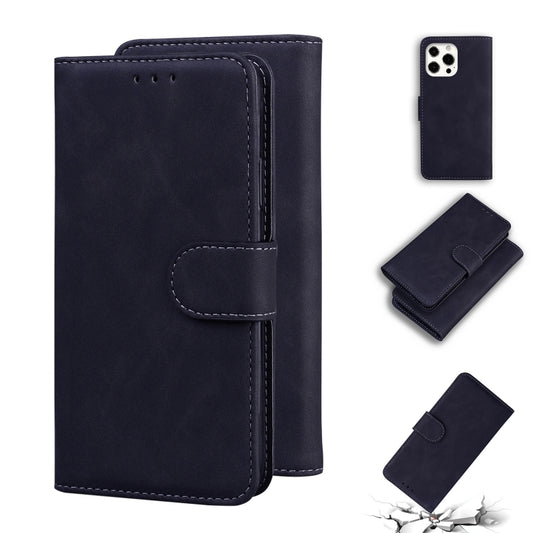 For iPhone 13 Pro Skin Feel Pure Color Horizontal Flip Leather Case with Holder & Card Slots & Wallet (Black) - iPhone 13 Pro Cases by buy2fix | Online Shopping UK | buy2fix