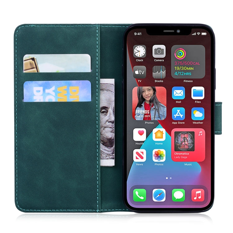 For iPhone 13 Pro Skin Feel Pure Color Horizontal Flip Leather Case with Holder & Card Slots & Wallet (Green) - iPhone 13 Pro Cases by buy2fix | Online Shopping UK | buy2fix