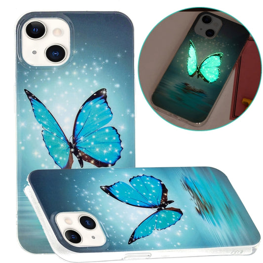 For iPhone 13 Luminous TPU Soft Protective Case(Butterfly) - iPhone 13 Cases by buy2fix | Online Shopping UK | buy2fix
