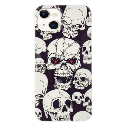 For iPhone 13 Luminous TPU Soft Protective Case(Skull) - iPhone 13 Cases by buy2fix | Online Shopping UK | buy2fix