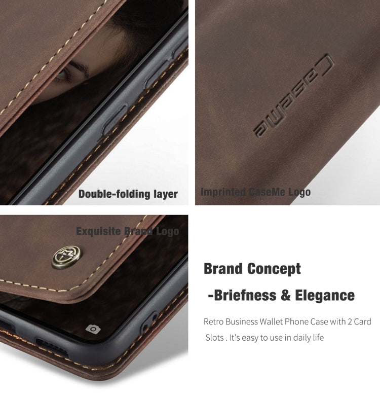 CaseMe 013 Multifunctional Horizontal Flip Leather Case with Holder & Card Slot & Wallet For Huawei P50(Coffee) - Huawei Cases by CaseMe | Online Shopping UK | buy2fix