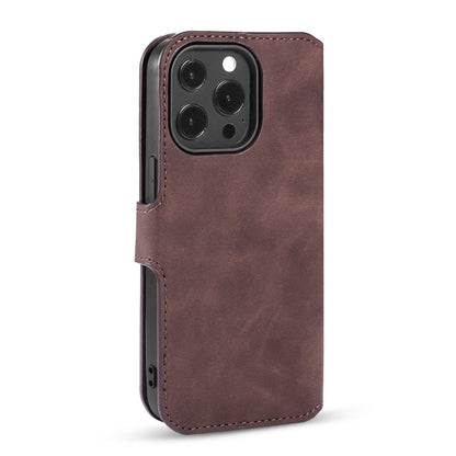 For iPhone 13 Pro Max DG.MING Retro Oil Side Horizontal Flip Leather Case with Holder & Card Slots & Wallet (Coffee) - iPhone 13 Pro Max Cases by DG.MING | Online Shopping UK | buy2fix