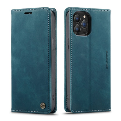 For iPhone 13 Pro Max CaseMe-013 Multifunctional Retro Frosted Horizontal Flip Leather Case with Card Slot & Holder & Wallet (Blue) - iPhone 13 Pro Max Cases by CaseMe | Online Shopping UK | buy2fix