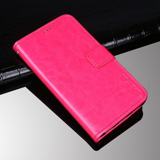 idewei Crazy Horse Texture Horizontal Flip Leather Case with Holder & Card Slots & Wallet For Tecno Spark 7P(Rose Red) - Tecno Cases by idewei | Online Shopping UK | buy2fix