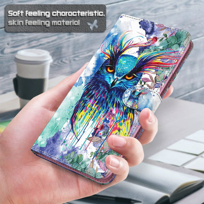 For Nokia G20 / G10 / 6.3 3D Painting Pattern Horizontal Flip TPU + PU Leather Case with Holder & Card Slots & Wallet(Watercolor Owl) - Nokia Cases by buy2fix | Online Shopping UK | buy2fix