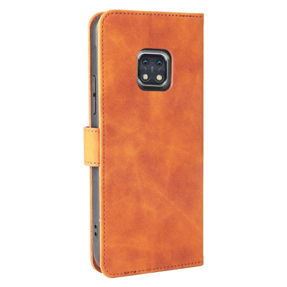 Solid Color Skin Feel Magnetic Buckle Horizontal Flip Calf Texture PU Leather Case with Holder & Card Slots & Wallet For Nokia XR20(Brown) - Nokia Cases by buy2fix | Online Shopping UK | buy2fix