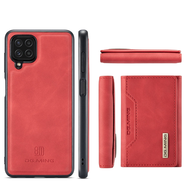 DG.MING M2 Series 3-Fold Multi Card Bag Back Cover Shockproof Case with Wallet & Holder Function For Samsung Galaxy A22 4G(Red) - Galaxy Phone Cases by DG.MING | Online Shopping UK | buy2fix