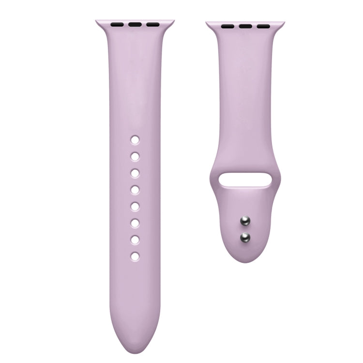 Double Nail Silicone Strap Watch Band For Apple Watch Ultra 49mm&Watch Ultra 2 49mm / Series 9&8&7 45mm / SE 3&SE 2&6&SE&5&4 44mm / 3&2&1 42mm(Lavender) - Watch Bands by buy2fix | Online Shopping UK | buy2fix