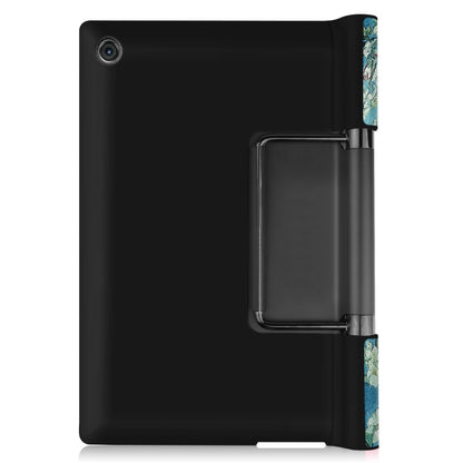 For Lenovo Yoga Tab 11 Custer Texture Coloured Drawing Pattern Horizontal Flip PU Leather Case with Holder & Sleep / Wake-up Function(Apricot Blossom) - Lenovo by buy2fix | Online Shopping UK | buy2fix