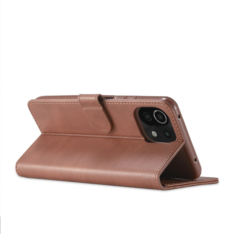 For Xiaomi Mi 11 LC.IMEEKE Calf Texture Horizontal Flip Leather Case with Holder & Card Slots & Wallet(Brown) - Xiaomi Cases by LC.IMEEKE | Online Shopping UK | buy2fix