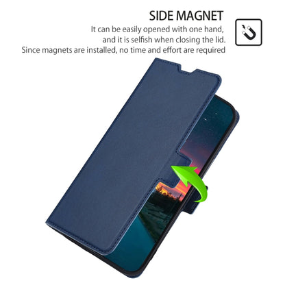 For iPhone 13 Ultra-thin Voltage Side Buckle PU + TPU Horizontal Flip Leather Case with Holder & Card Slot(Blue) - iPhone 13 Cases by buy2fix | Online Shopping UK | buy2fix