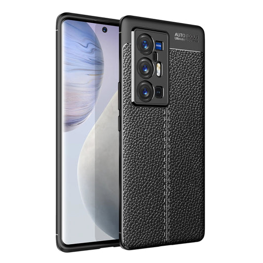 For vivo X70 Pro+ Litchi Texture TPU Shockproof Case(Black) - vivo Cases by buy2fix | Online Shopping UK | buy2fix