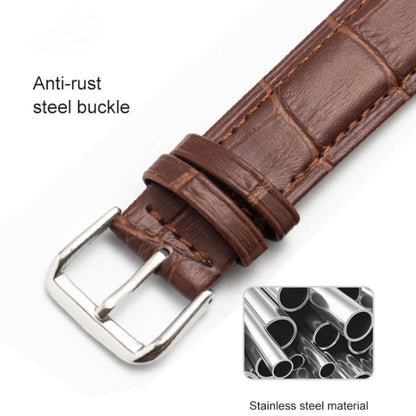 22mm Two-layer Cowhide Leather Bamboo Joint Texture Watch Band(Red) - Watch Bands by buy2fix | Online Shopping UK | buy2fix