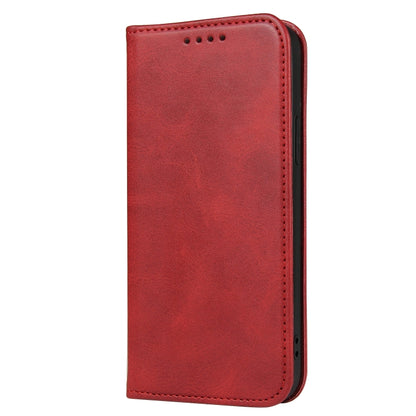 For iPhone 13 Pro Max Calf Texture Magnetic Horizontal Flip Leather Case with Holder & Card Slots & Wallet (Red) - iPhone 13 Pro Max Cases by buy2fix | Online Shopping UK | buy2fix