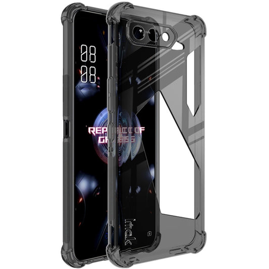 For Asus ROG Phone 5 Pro / 5s Pro IMAK All Coverage Shockproof Airbag TPU Case with Screen Protector(Transparent Black) - ASUS Cases by imak | Online Shopping UK | buy2fix