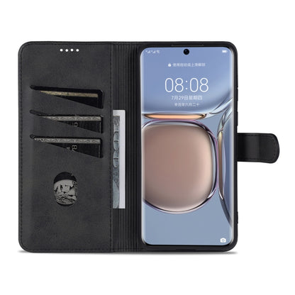 For Huawei P50 Pro AZNS Skin Feel Calf Texture Horizontal Flip Leather Case with Card Slots & Holder & Wallet(Black) - Huawei Cases by AZNS | Online Shopping UK | buy2fix
