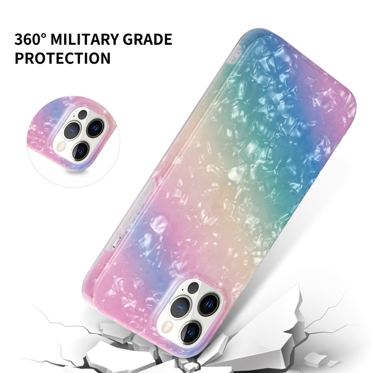For iPhone 13 Pro Max Gradient Color Shell Texture IMD TPU Shockproof Case (Gradient Pink Blue) - iPhone 13 Pro Max Cases by buy2fix | Online Shopping UK | buy2fix