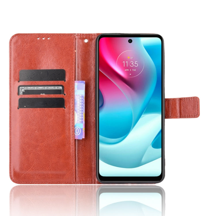 For Motorola Moto G60S Crazy Horse Texture Horizontal Flip Leather Case with Holder & Card Slots & Lanyard(Brown) - Motorola Cases by buy2fix | Online Shopping UK | buy2fix