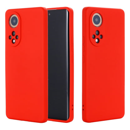 For Honor 50 Solid Color Liquid Silicone Dropproof Full Coverage Protective Case(Red) - Honor Cases by buy2fix | Online Shopping UK | buy2fix