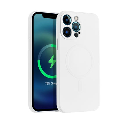 For iPhone 13 Pro Liquid Silicone Full Coverage Shockproof Magsafe Case (White) - iPhone 13 Pro Cases by buy2fix | Online Shopping UK | buy2fix