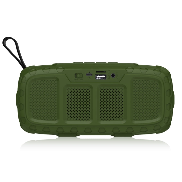 NewRixing NR-5018 Outdoor Portable Bluetooth Speaker, Support Hands-free Call / TF Card / FM / U Disk(Green+Yellow) - Desktop Speaker by NewRixing | Online Shopping UK | buy2fix