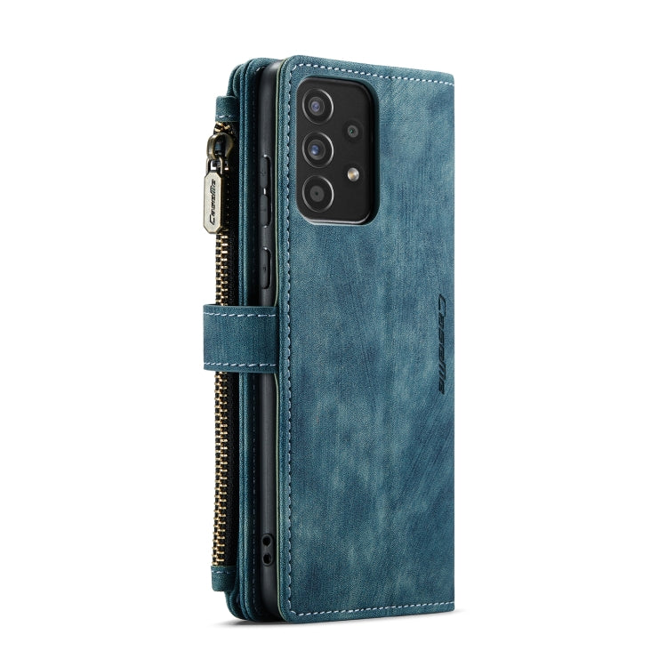 For Samsung Galaxy A52 5G / 4G CaseMe-C30 PU + TPU Multifunctional Horizontal Flip Leather Case with Holder & Card Slot & Wallet & Zipper Pocket(Blue) - Galaxy Phone Cases by CaseMe | Online Shopping UK | buy2fix