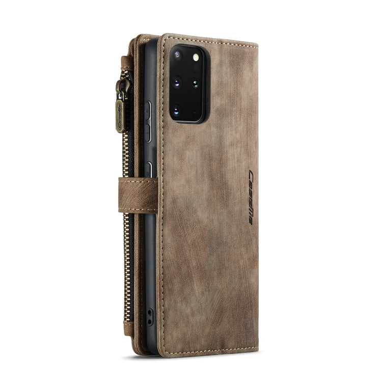 For Samsung Galaxy S20+ 5G CaseMe-C30 PU + TPU Multifunctional Horizontal Flip Leather Case with Holder & Card Slot & Wallet & Zipper Pocket(Brown) - Galaxy Phone Cases by CaseMe | Online Shopping UK | buy2fix