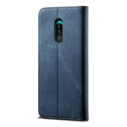 For Xiaomi Redmi 8 Denim Texture Casual Style Horizontal Flip Leather Case with Holder & Card Slots & Wallet(Blue) - Xiaomi Cases by buy2fix | Online Shopping UK | buy2fix