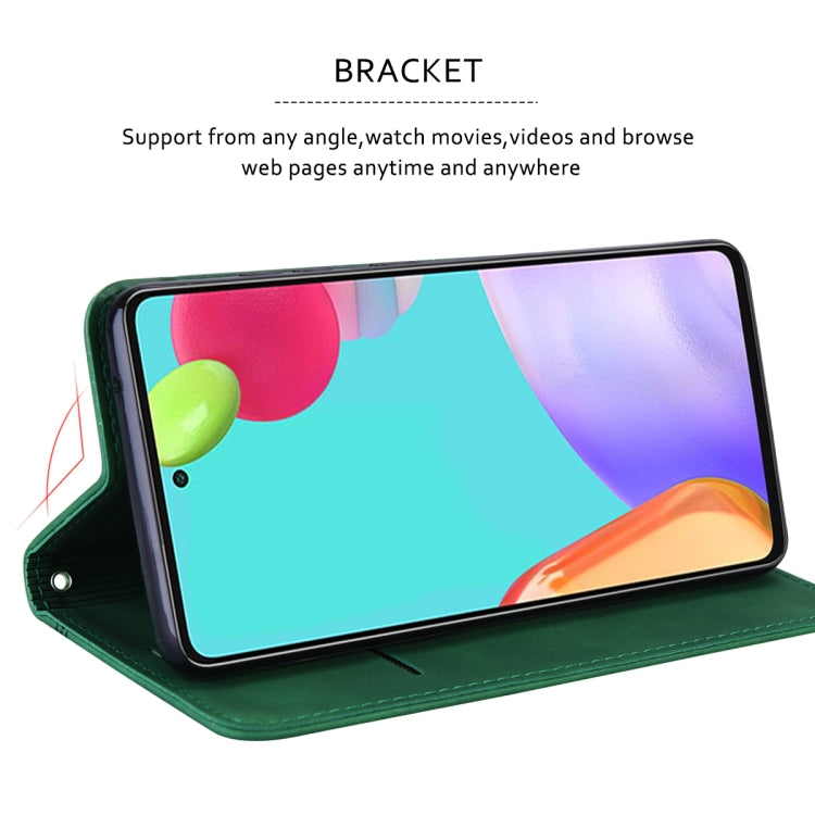 For Xiaomi Redmi 10 Frosted Business Magnetic Horizontal Flip PU Leather Case with Holder & Card Slot & Lanyard(Green) - Xiaomi Cases by buy2fix | Online Shopping UK | buy2fix