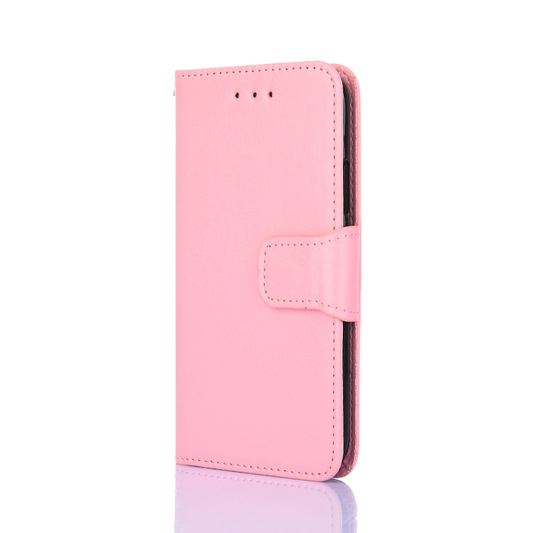 For iPhone 12 / 12 Pro Crystal Texture Horizontal Flip Leather Case with Holder & Card Slots & Wallet(Pink) - iPhone 12 / 12 Pro Cases by buy2fix | Online Shopping UK | buy2fix