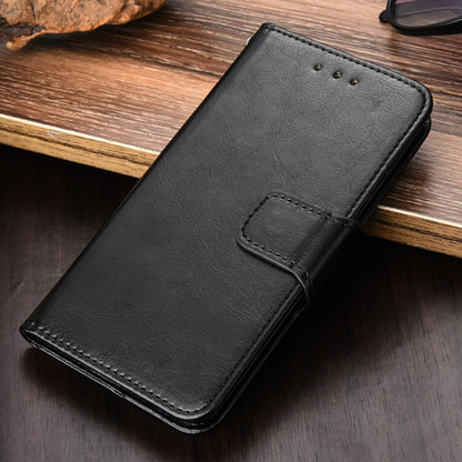 For iPhone XR Crystal Texture Horizontal Flip Leather Case with Holder & Card Slots & Wallet(Black) - More iPhone Cases by buy2fix | Online Shopping UK | buy2fix