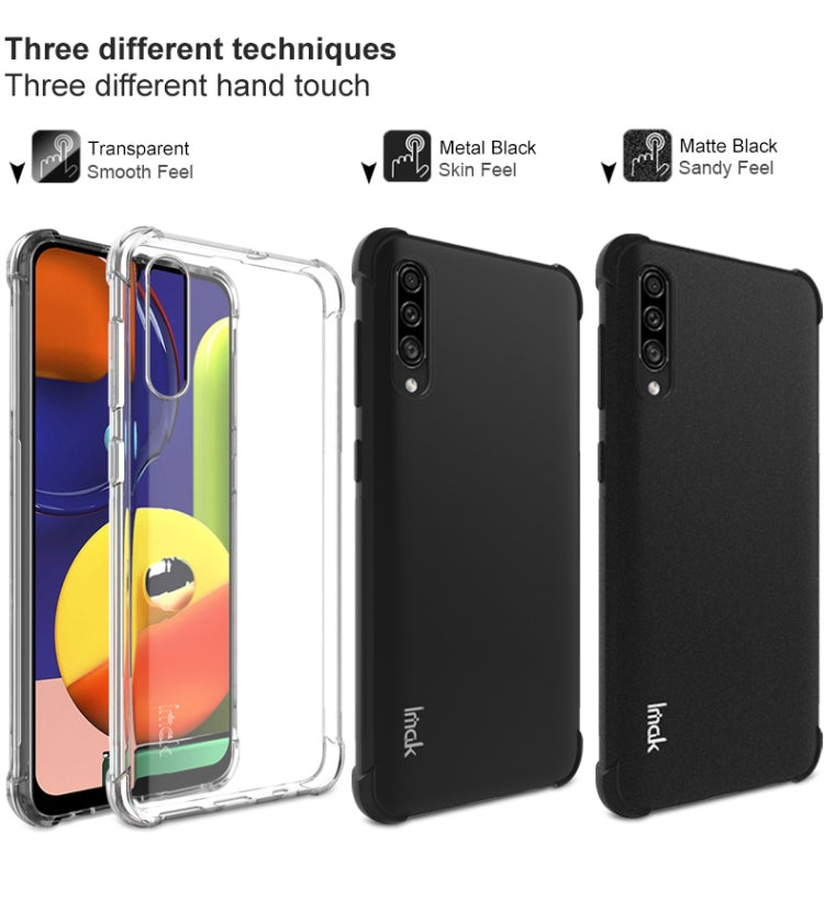 For Galaxy A50s / A30s IMAK All-inclusive Shockproof Airbag TPU Case, with Screen Protector(Black) - Galaxy Phone Cases by imak | Online Shopping UK | buy2fix