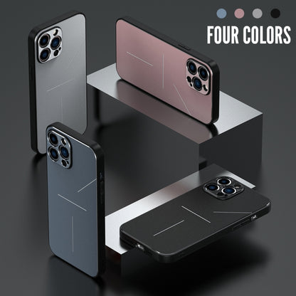 For iPhone 12 Pro R-JUST RJ-52 3-Line Style Metal TPU Shockproof Protective Case(Silver) - iPhone 12 / 12 Pro Cases by R-JUST | Online Shopping UK | buy2fix