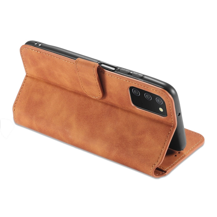 For Samsung Galaxy A03s 166mm DG.MING Retro Oil Side Horizontal Flip Leather Case with Holder & Card Slots & Wallet(Brown) - Galaxy Phone Cases by DG.MING | Online Shopping UK | buy2fix